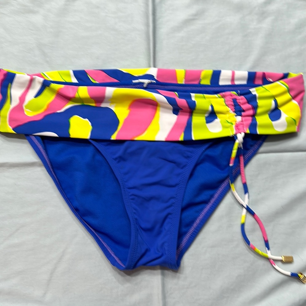 Perry Ellis EUC worn once sz lg royal blue with multicolored waistband